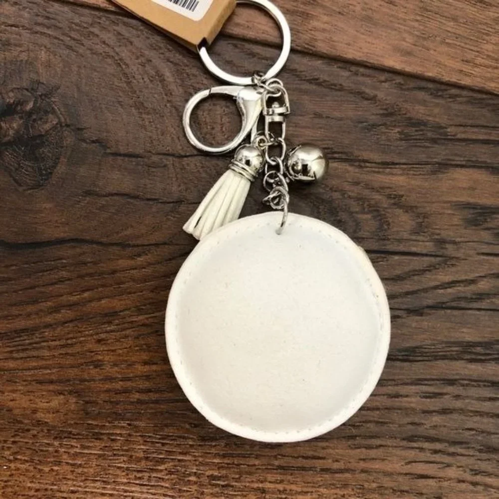 Puffed Rhinestone Baseball Key‎ Chain Purse Charm